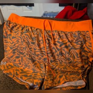 Under Armour Orange and Gray Womens Athletic Shorts